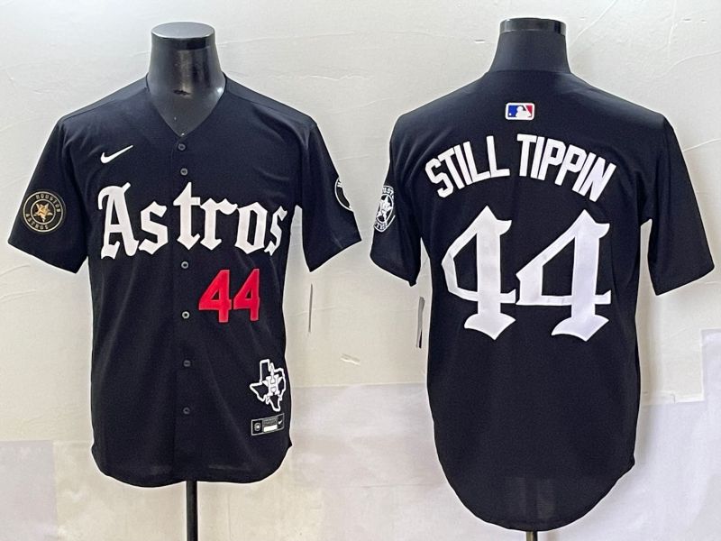 Men 2025 Houston Astros #44 Still Tippin Black Five generations Joint Name Nike MLB Jersey style 11->houston astros->MLB Jersey